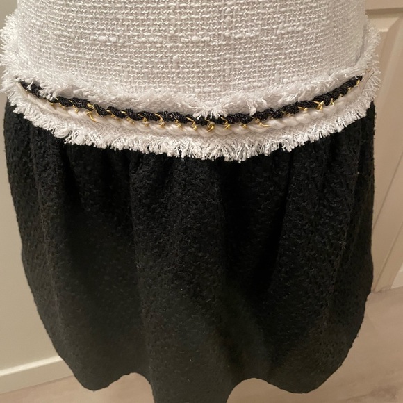 Beautiful drop waist sleeveless tweed mini dress - Picture 3 of 11